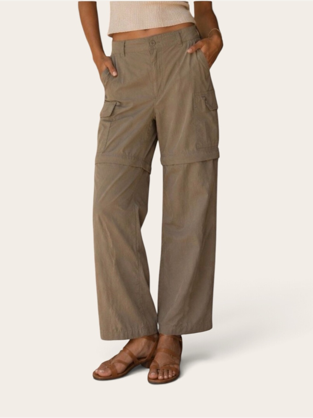 The North Face Basin Tan Cargo Utility Lightweight Convertible Pants